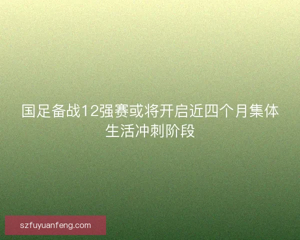 国足备战12强赛或将开启近四个月集体生活冲刺阶段
